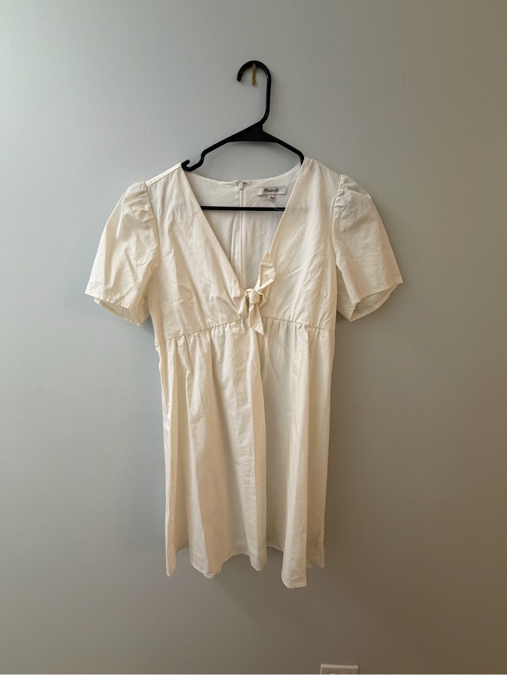 Madewell Cream Tie-Front V-Neck Tunic